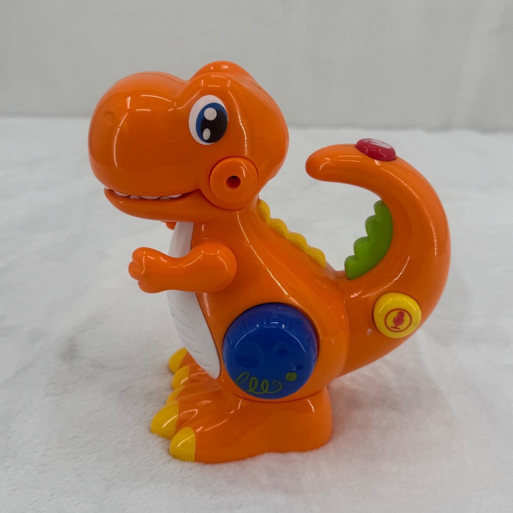 Roar & Record Voice Changing Dinosaur Flashlight Sensory Toy Kids Orange T-Rex